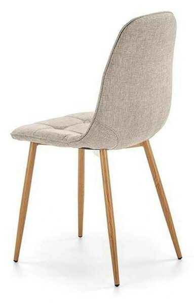 Scaun K316, bej/stejar, stofa clasica/metal, 44x56x87 cm