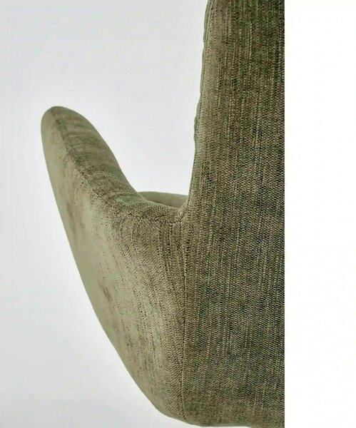 Scaun rotativ K495, verde/negru, stofa clasica/metal, 60x65x87 cm