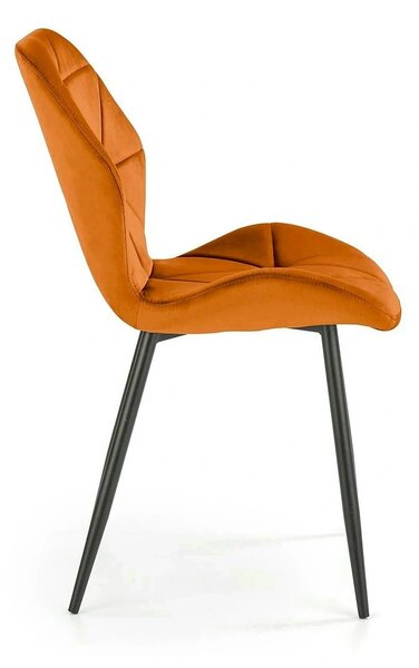 Scaun bucatarie material textil K453, caramiziu, 48x53x86 cm