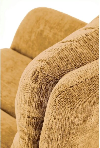 Scaun pentru living rotativ K495, galben/negru, stofa clasica/metal, 6