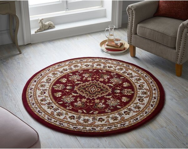 Covor roșu rotund 133x133 cm Sherbone – Flair Rugs