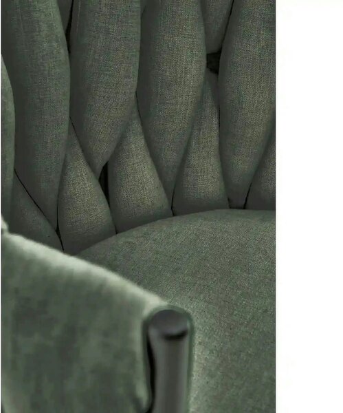 Scaun K516, verde/negru, stofa clasica/metal, 57x60x79 cm