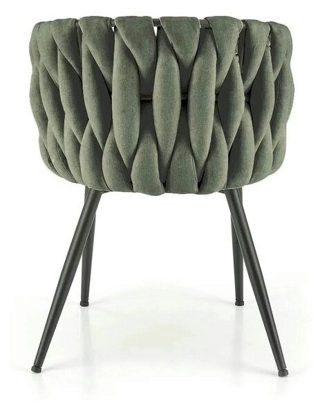 Scaun K516, verde/negru, stofa clasica/metal, 57x60x79 cm