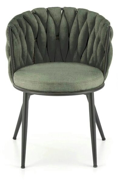 Scaun K516, verde/negru, stofa clasica/metal, 57x60x79 cm