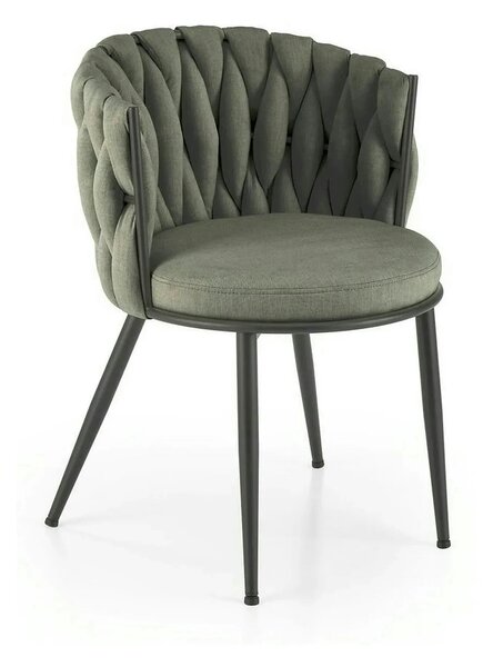 Scaun K516, verde/negru, stofa clasica/metal, 57x60x79 cm