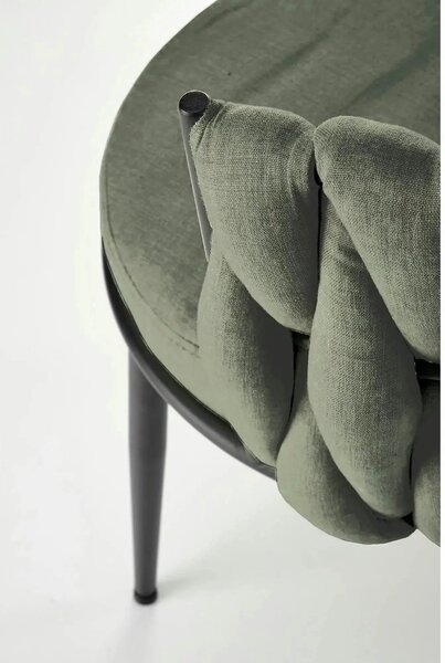 Scaun K516, verde/negru, stofa clasica/metal, 57x60x79 cm