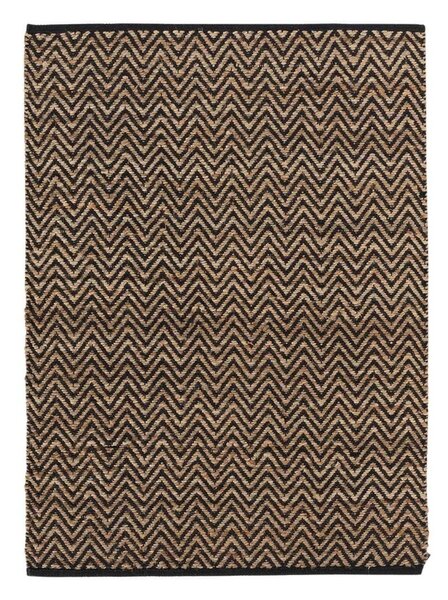 Covor negru-natural 120x170 cm Zigzag – douceur d'intérieur
