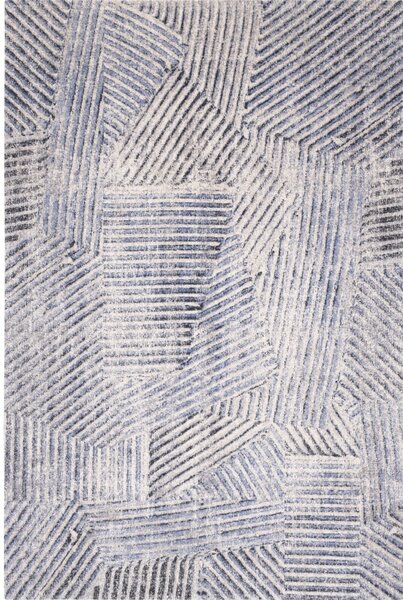 Covor albastru deschis din lână 133x180 cm Strokes – Agnella