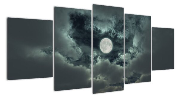 Tablou - lună ?i nori (150x70cm)