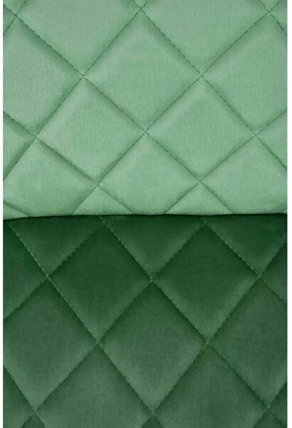 Scaun K525, verde inchis/negru, stofa catifelata/metal, 45x55x89 cm