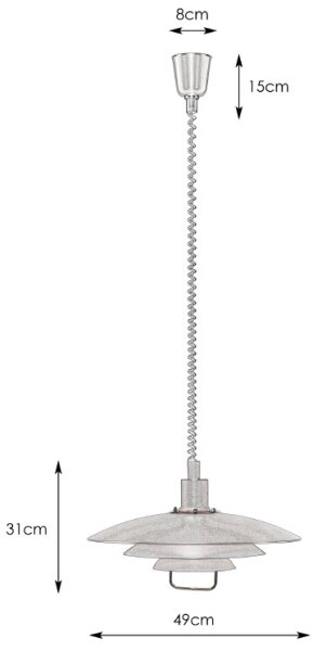 Markslöjd 102281 - Lustră reglabilă KIKRENES 1xE27/60W/230V