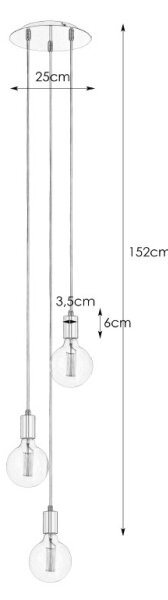 Markslöjd 106334 - Lustră pe cablu SKY 3xE27/60W/230V