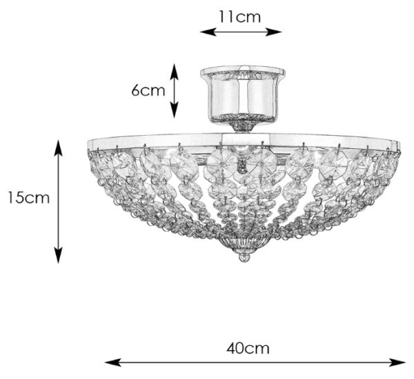 Markslöjd 105316 - Plafonieră GRÄNSÖ 3xE14/40W/230V