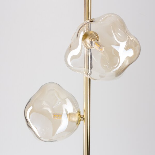 Brilagi - Lampadar VULCANO 3xG9/8W/230V auriu/bej fumuriu