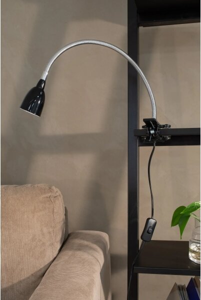 Lampă de masă LED cu clemă Markslöjd 106092 TULIP LED/3W/230V neagră