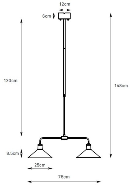 Markslöjd 109161 - Lustră VELA pe tijă, 2xE27/60W/230V, verde/alamă