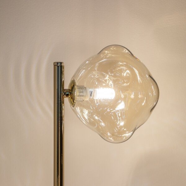 Brilagi - Lampadar VULCANO 3xG9/8W/230V auriu/bej fumuriu