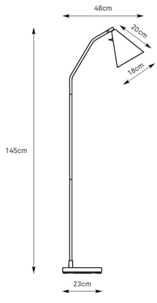 Markslöjd 108891 - Lampă de podea LED dimerizabilă FUNIL LED/4,9W/230V gri