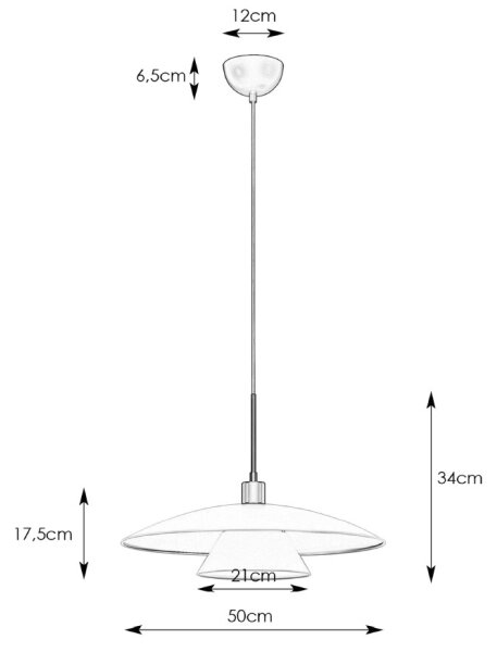 Lustră pe cablu MILLINGE 1xE27/40W/230V negru Markslöjd 108431
