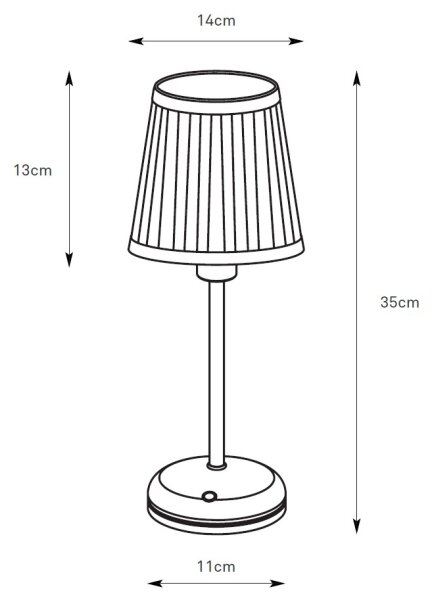 Markslöjd 109126 - Lampă de masă LED reîncărcabilă, reglabilă, ANNO 1xE14/2W/2000 mAh, alb/alamă