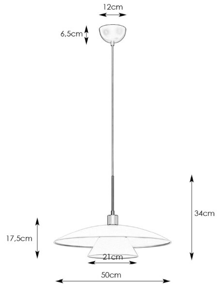 Lustră pe cablu MILLINGE 1xE27/40W/230V alb Markslöjd 108430