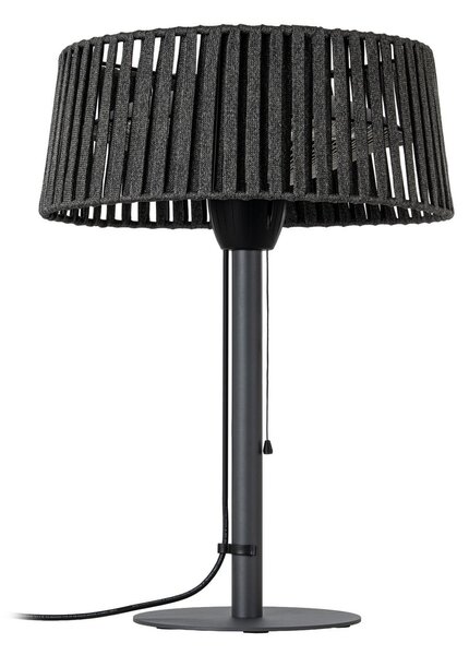 Încălzitor de masă Pyravo, negru, aluminiu, înălțime 70 cm, IP44 - Lucande Lucande, Pyravo, Negru, Metal, Modern