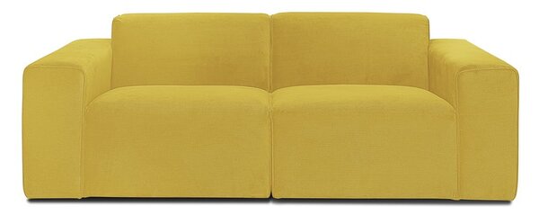 Canapea modulară cu tapițerie din reiat Scandic Sting, galben muștar