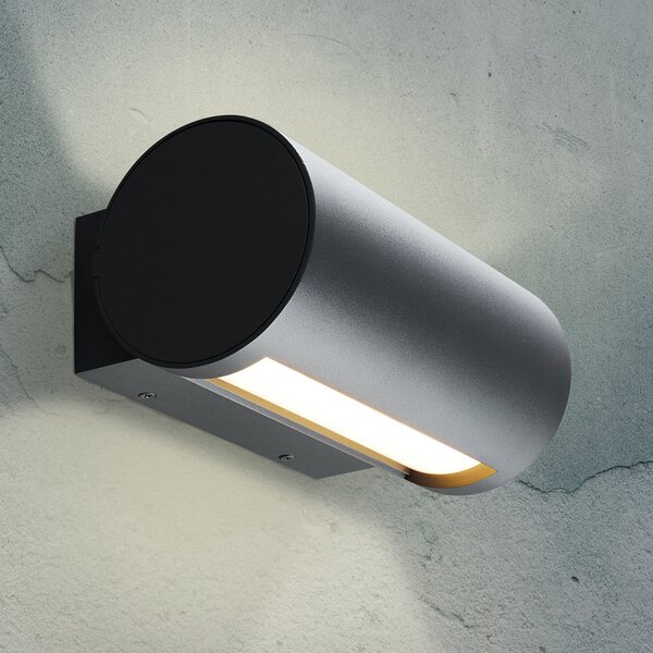 Heitronic Timor LED în aer liber lumina de perete, lumină reglabilă, Negru, Metal, Modern