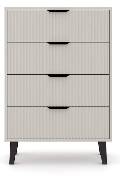 Comoda cu sertare inalta BORG, casmir, PAL laminat, 70x39x103 cm