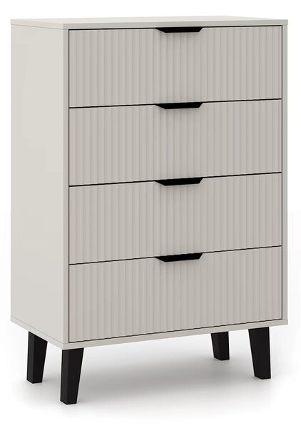 Comoda cu sertare inalta BORG, casmir, PAL laminat, 70x39x103 cm