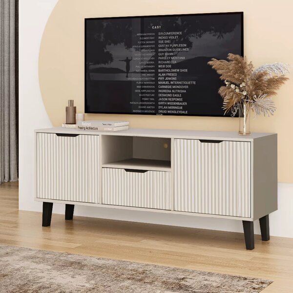 Comoda tv eleganta BORG, casmir, PAL laminat, 140x39x58 cm