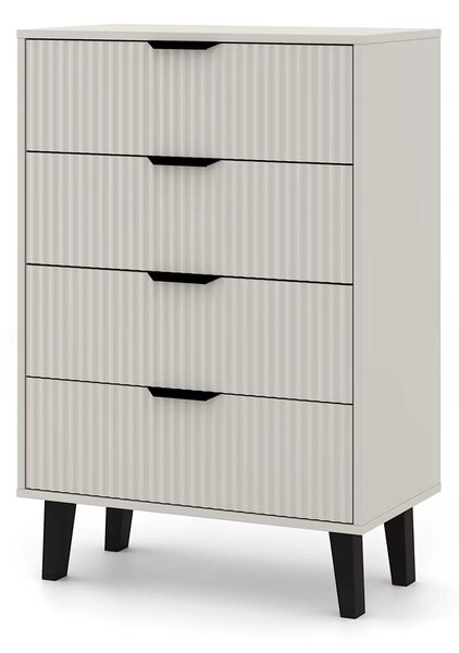Comoda cu sertare inalta BORG, casmir, PAL laminat, 70x39x103 cm