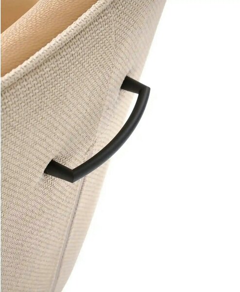 Scaun rotativ K527, maro/bej/negru, stofa clasica/piele ecologica/meta