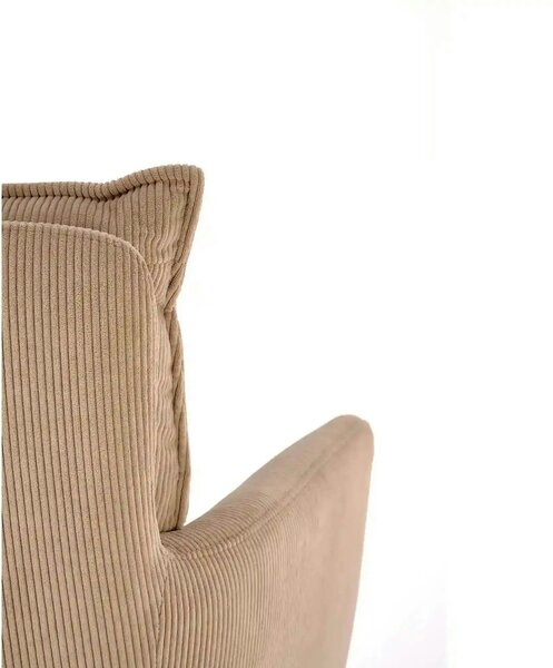 Scaun rotativ K528, cappucino/negru, stofa catifelata/metal, 60x67x90