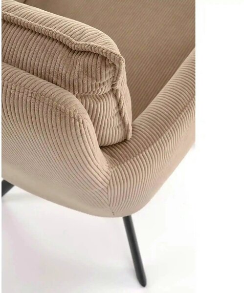 Scaun rotativ K528, cappucino/negru, stofa catifelata/metal, 60x67x90