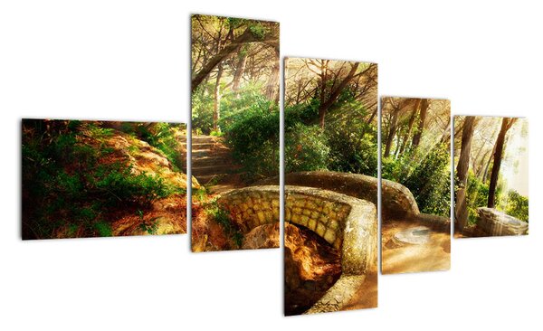 Tablou modern - poteci de pădure (150x85cm)