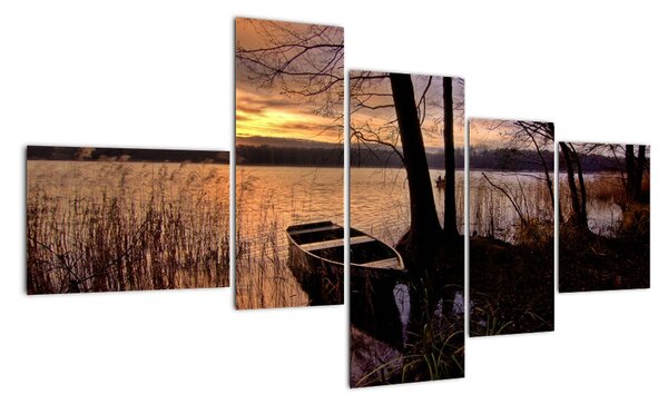Tablou - bărci pe lac (150x85cm)