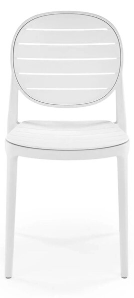 Scaun de gradina K529, alb, polipropilena, 42x51x83 cm