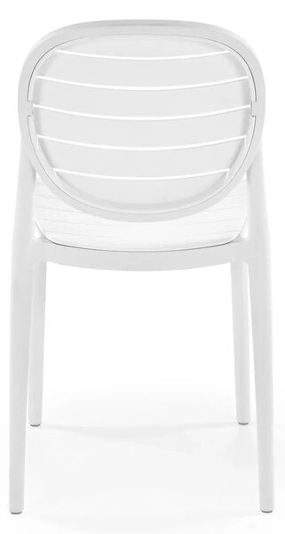 Scaun de gradina K529, alb, polipropilena, 42x51x83 cm