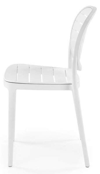 Scaun de gradina K529, alb, polipropilena, 42x51x83 cm