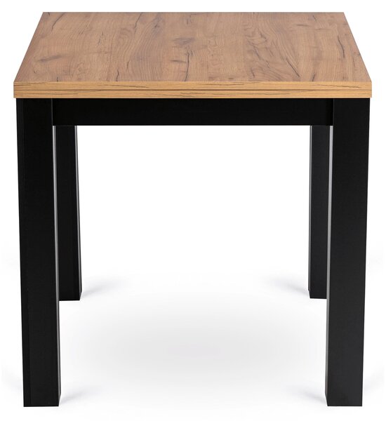 Masă sufragerie extensibilă Menores (stejar craft auriu + negru) (pentru 4-6 persoane). 1119034
