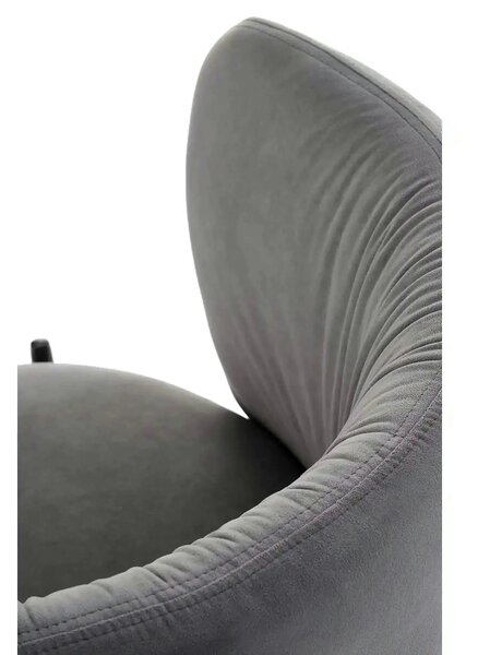 Scaun K531, gri/negru, stofa catifelata/metal, 60x58x76 cm