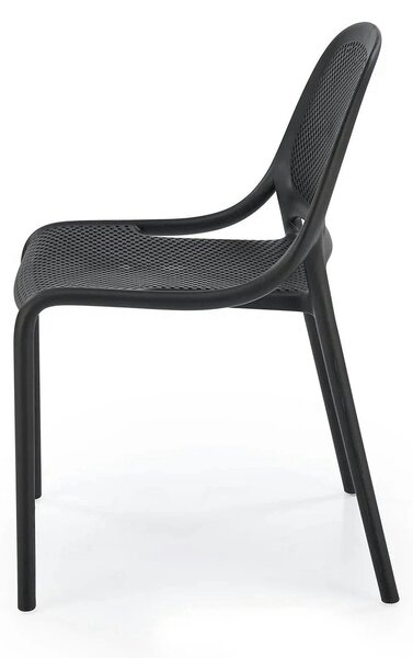 Scaun de gradina K532, negru, polipropilena, 50x56x80 cm