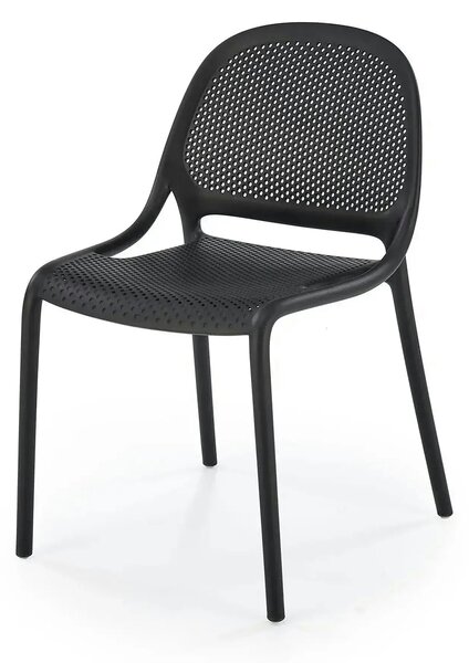 Scaun de gradina K532, negru, polipropilena, 50x56x80 cm