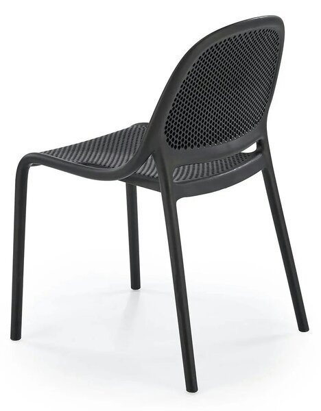 Scaun de gradina K532, negru, polipropilena, 50x56x80 cm