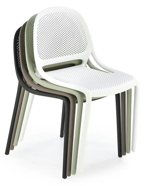 Scaun de gradina K532, negru, polipropilena, 50x56x80 cm