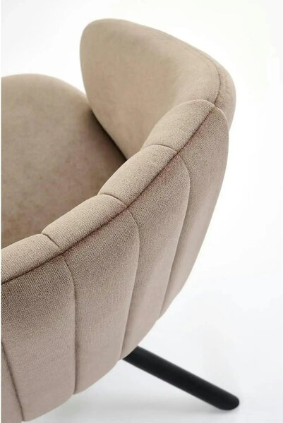 Scaun rotativ K533, cappuccino/negru, stofa clasica/metal, 57x60x80 cm
