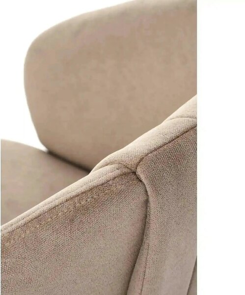 Scaun rotativ K533, cappuccino/negru, stofa clasica/metal, 57x60x80 cm