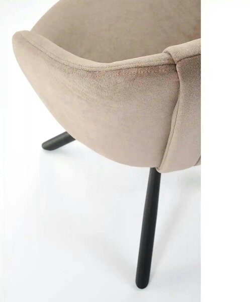 Scaun rotativ K533, cappuccino/negru, stofa clasica/metal, 57x60x80 cm