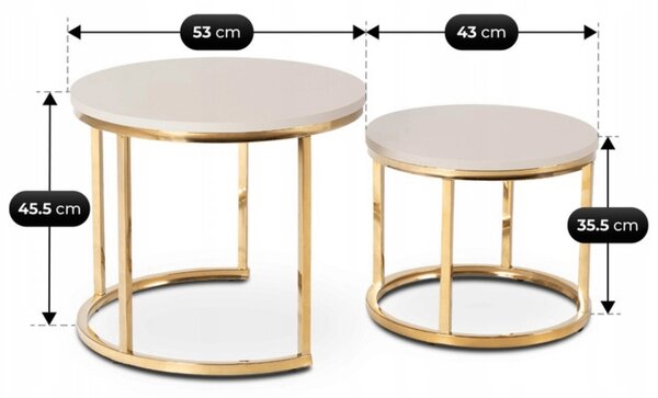 Set 2 buc. măsuțe de cafea Apula (cașmir). Promo -17%. 1156839